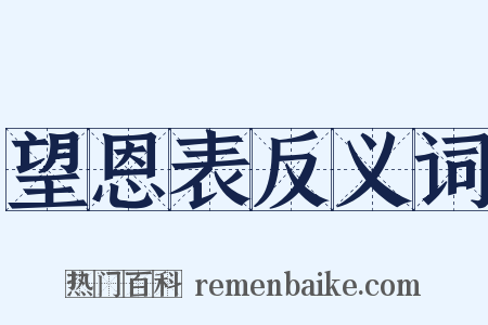 望恩表反义词是什么意思的图片